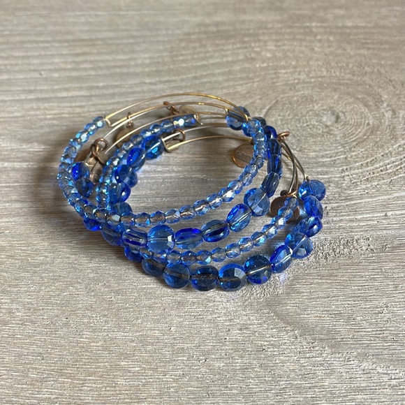 Alex & Ani bracelets - set of 4, blue. - Picture 3 of 5